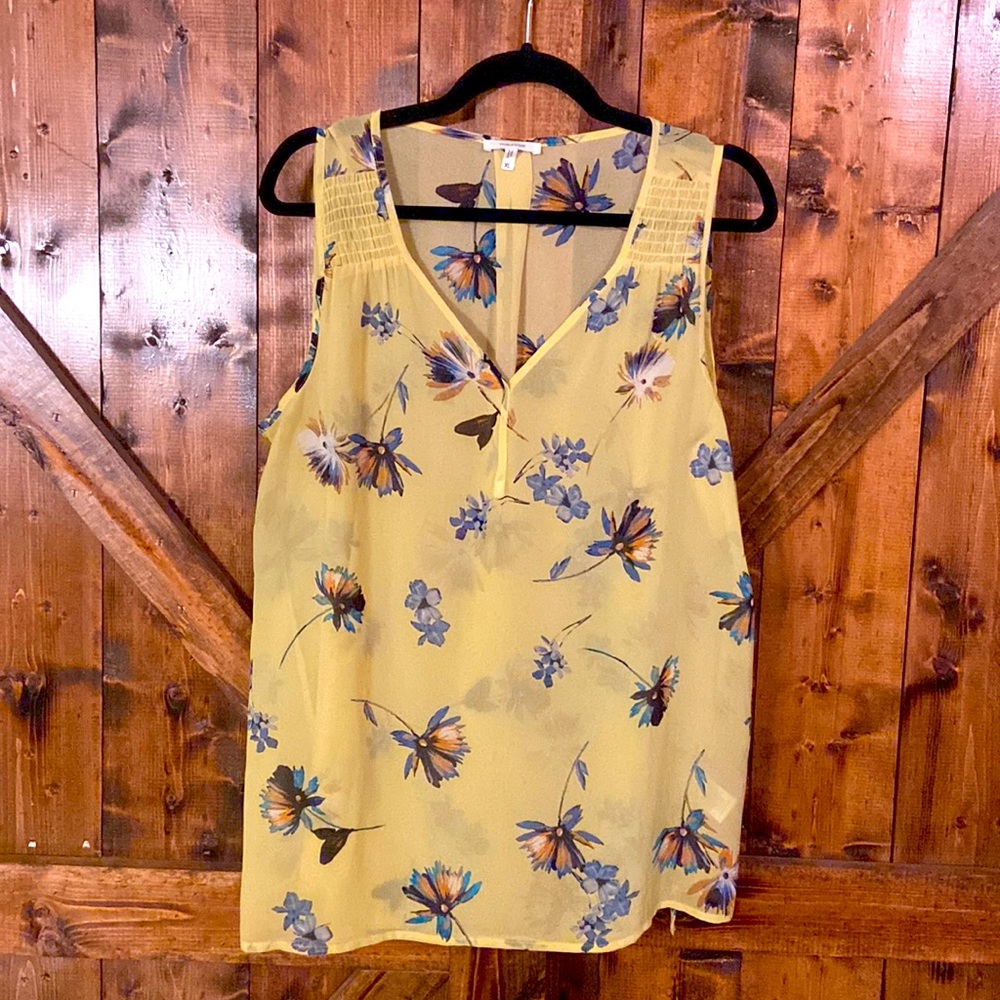Floral yellow tank